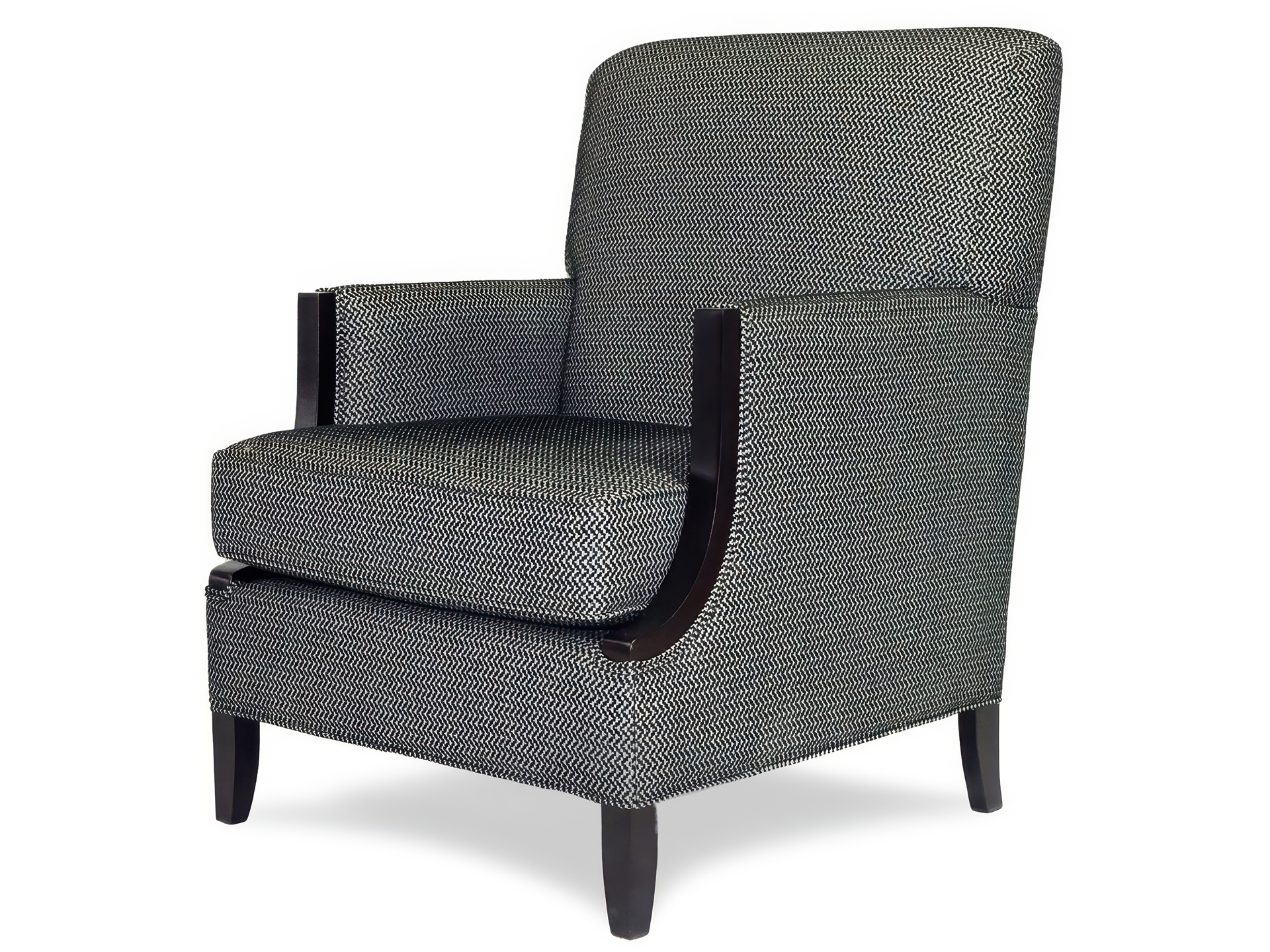 High-Back Herringbone Lounge Chair