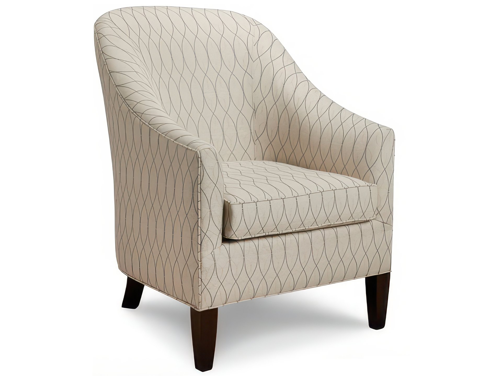 Curved Back Upholstered Lounge Chair
