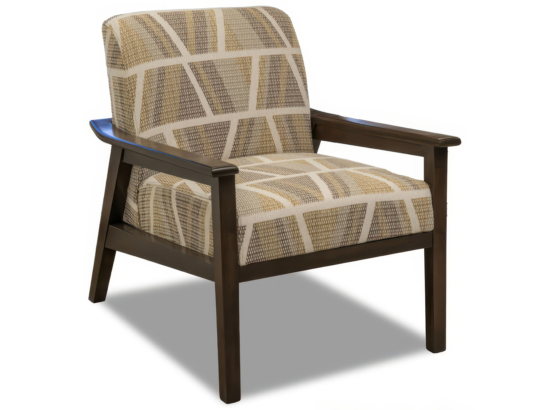 Mid-Century Wood Frame Lounge Chair