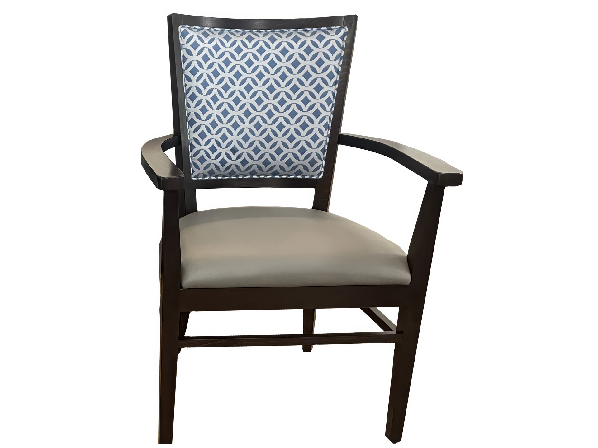 Geometric Back Arm Dining Chair