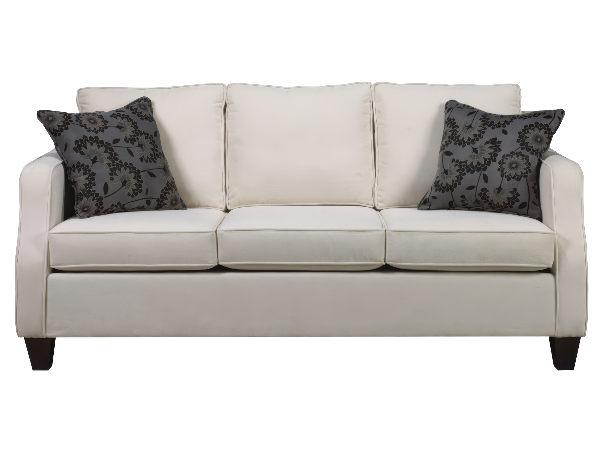 Contemporary Three-Seat Sofa with Accent Pillows