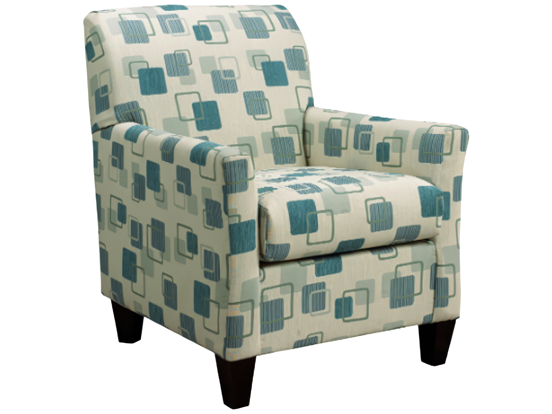 Retro Geo Print Lounge Chair